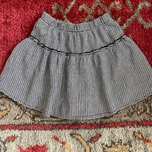 Zara gingham black skirt